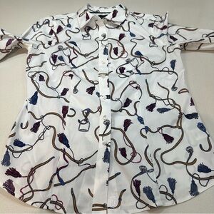 Talbots petites equestrian blouse size 0 petite
